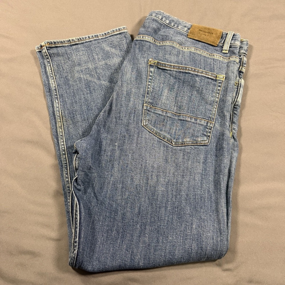Quicksilver Jeans Men's 38 x 31 Blue Regular Fit Denim Pants Preppy Surf - Picture 1 of 9